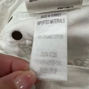 Agolde White Distressed Cropped Jeans thumbnail 6