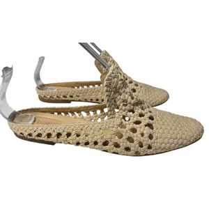Born Woven Textile Mules Tan Round Toe Slip On Flats Boho Women's Size 6 thumbnail 7