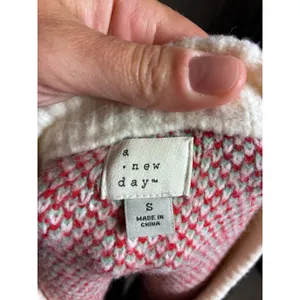 A New Day Pink Ciao Cherry Graphic Crewneck Sweater Women Small thumbnail 4