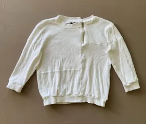 English Cotton Mixed Stitch Sweater White Size XS thumbnail 1
