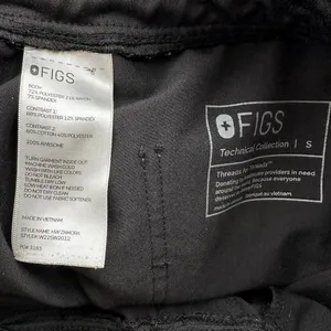 Figs Zamora Jogger FIONx Scrub Pants 29" Pockets Cargo Drawstring Black Small thumbnail 3