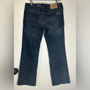 Armani Exchange Jeans Blue Straight Grunge Classic Denim‎ Logo Distressed 10 Reg thumbnail 2