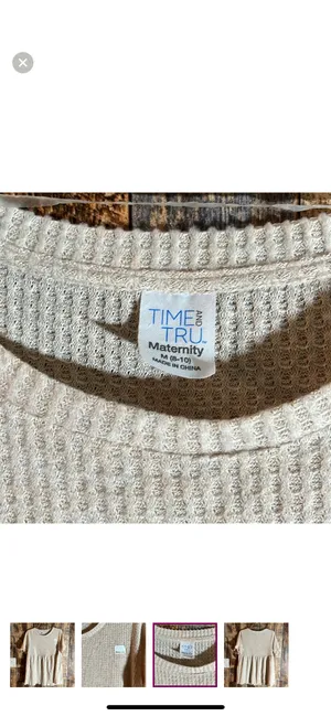 NWT Time and Tru maternity tunic top size medium (8-10) 28 length x 19 width rm16 thumbnail 4