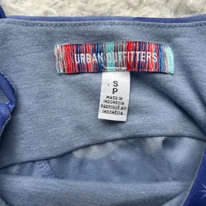 Urban Outfitters Blue Celestial Mesh Corset Cropped Tank Size Small thumbnail 9