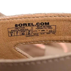 SOREL Womens 9 Cameron Platform Gladiator Sandal in Honest Beige/Gum NEW thumbnail 9