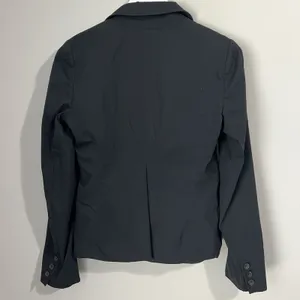 Theory Blazer Women's 6 Black Cotton Single Breasted Peak Lapel Classic Career‎ thumbnail 4