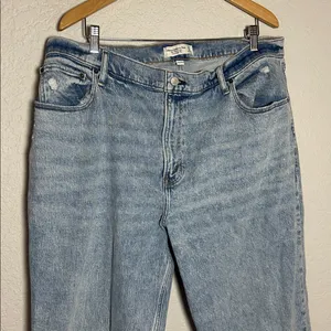 Abercrombie & Fitch Blue 90s Straight Ultra High Rise Jeans Size 34 Curve Love thumbnail 3