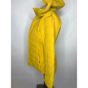 Lululemon Fluff Off Puffer Jacket Yellow Primaloft Hooded Quilted Coat Size 6 thumbnail 5