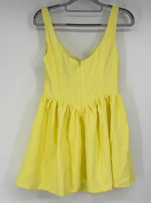 Heiress Beverly Hills Yellow Corset Mini Dress Size M NWT Sleeveless V-Neck‎ thumbnail 1