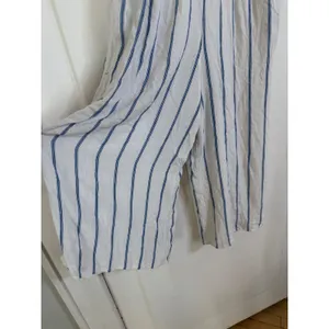 American Eagle Striped Bustier Jumpsuit‎ Blue White Wide Leg Small thumbnail 2