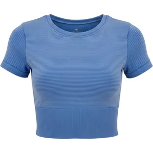 OFFLINE by Aerie Crop Top Womens‎ Small Blue Ribbed Seamless Activewear Yoga Gym thumbnail 1