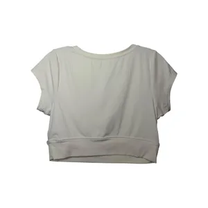 Offline by Aerie‎ Ribbed Crop Top Cream Short Sleeve Sz S Activewear Clean Girl thumbnail 3