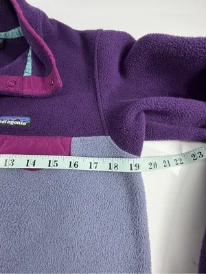 Patagonia Two-Tone Purple & Lavender‎ Snap Fleece Pullover thumbnail 5