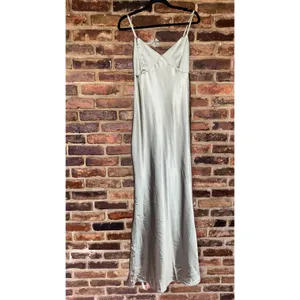NWT Lulu's Cavana Sage Satin Sleeveless Maxi Dress Women's Size Large thumbnail 2