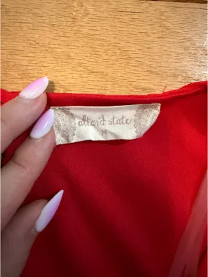 Red Ruffle Altar'd State Mini Dress thumbnail 4