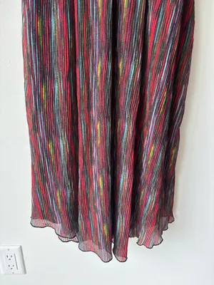 House of Harlow 1960 X Revolve Yelena Midi Dress Linen Multi Color Stripes Y2K thumbnail 4