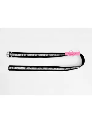 NEW Freddy Canvas Belt Black Silver Metallic Sparkly Glitter Slide Circle Buckle thumbnail 7