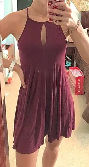 American Eagle Maroon Mini Dress thumbnail 1