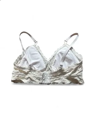 Aerie Triangle Bralette w Padding and Lace New Blooms Size XL Feminine Neutral thumbnail 6