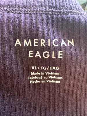 American Eagle Outfitters Ribbed Tank Top - Plum Purple thumbnail 4