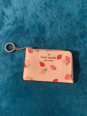 Kate Spade Staci Wild Strawberries Medium L-Zip Card Holder thumbnail 3
