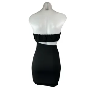 Princess Polly Womens Black Cut Out Sleeveless Tube Bandeau Mini Bodycon Dress 2 thumbnail 4