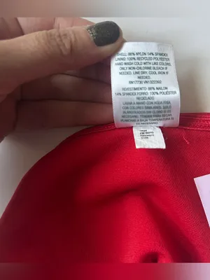 Wild Fable Red Ribbed Side Tie Bikini Bottoms NWT Small thumbnail 5