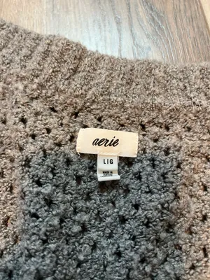 Aerie V-Neck Sweater Oversized thumbnail 4