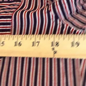 Maeve Anthropologie Striped Tunic Shirt Womens XS Button Down High Low Red Navy‎ thumbnail 12