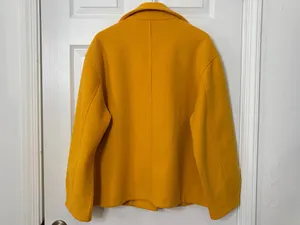 Avec Les Filles Mustard Utility Jacket L Quiet Luxury Shacket Coat Chic Modern thumbnail 5