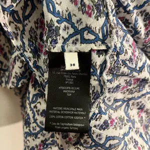 NWT ISABEL MARANT Etoile Madrana Print Flutter Sleeve Blouse Top - Blue White 4 thumbnail 5