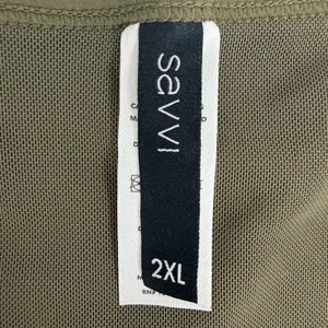 Savvi 2XL Solstice Bra Olive Green Sports Racerback Mesh Cutout F1-728-06-2X thumbnail 7