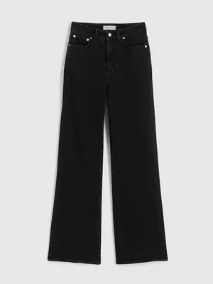 Madewell The Curvy Wide-Leg Jean in Black Frost Super Stretch Size 33 NWT thumbnail 6