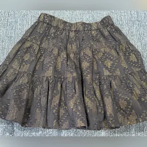 Roller Rabbit Elegant Black and Gold Patterned Skirt thumbnail 3