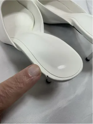 Womans New Slip On Stiletto Mules Eu 38 Us 8 White Pointed Toe thumbnail 6
