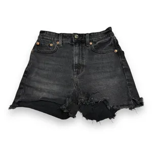 American Eagle Womens Shorts Sz 000 23 W Black Highest Rise‎ 90s Boyfriend Denim thumbnail 2