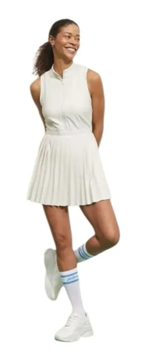 Prince Pickleball women's XL athletic Cream Pleated Skirt tennis white open back thumbnail 1