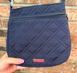 Vera Bradley Navy Quilted Crossbody Purse Bag Long Strap thumbnail 1