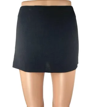 Princess Polly Women's Black Linen Cotton Zipper Mini Straight Pencil Skirt Sz 4 thumbnail 1