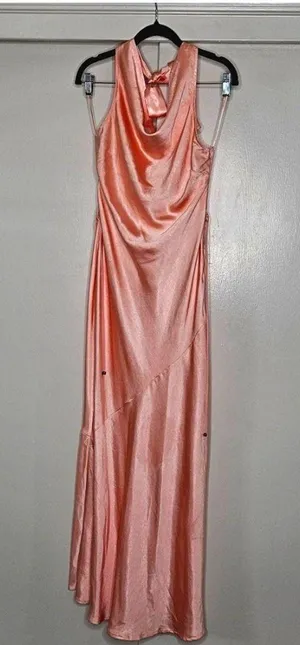 Here Comes the Sun fuchsia Satin Dress thumbnail 2
