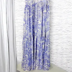 Free People Tiers For You Blue Floral Crochet Boho Maxi Slip Dress NWT thumbnail 6