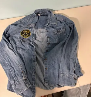 Merona Vintage Nirvana Long Sleeve Denim Shirt Faded Patina Kurt Cobain Grunge Style thumbnail 1