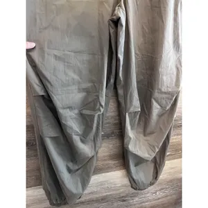 Zara Green Wide Leg Parachute Pants Women Small Balloon Cargo Style thumbnail 5