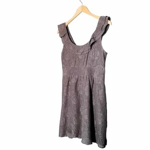 Anthropologie Maeve Dress Women's Size Small Y2K Gray Lace Ruffle Short Sundress thumbnail 11