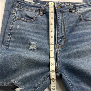 American Eagle Outfitters Medium Blue Ripped Skinny Jeans thumbnail 6