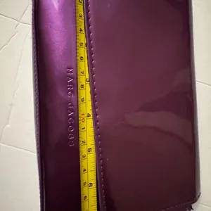 Authen Marc Jacobs Cosmetic Bag w/Lining Glossy Purple & Green. 7x5x2 thumbnail 7
