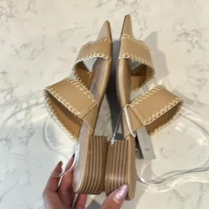 JOIE CHIARA SANDALS SLIP ON nude slight heel bohemian festival neutral size 8 thumbnail 7