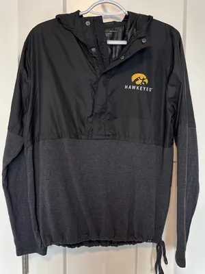 Under Armour Black and Charcoal Hawkeyes Hooded Windbreaker Women’s Size Medium thumbnail 1