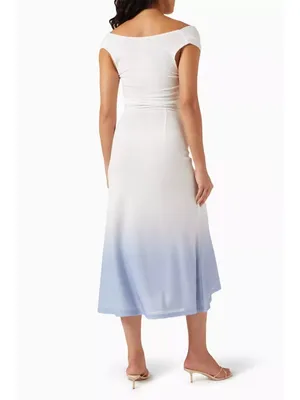 Sau Lee Diana Knit Midi Dress Sky Ombre Womens Size 6 thumbnail 5