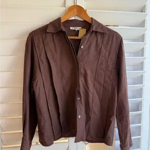 Chloe Brown button up top sz 40 (S) thumbnail 1